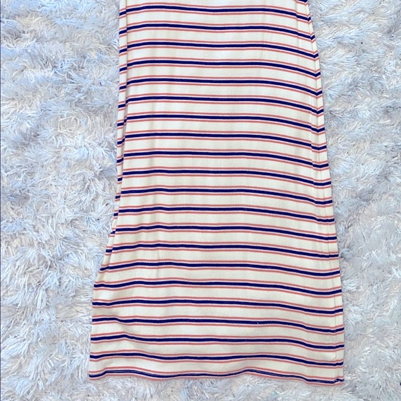 White/blue/orange maxi dress in size medium - Picture 2 of 3